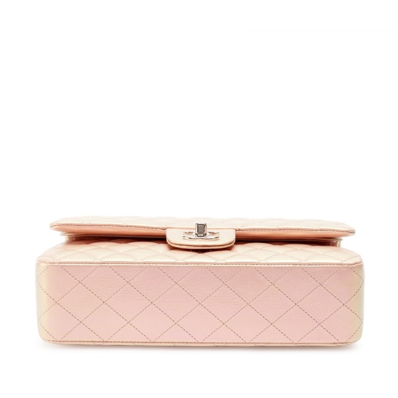 **SOLD** Chanel Iridescent Pink Quilted Lambskin Ballet Slippers Double Flap Bag - Picture 9 of 12